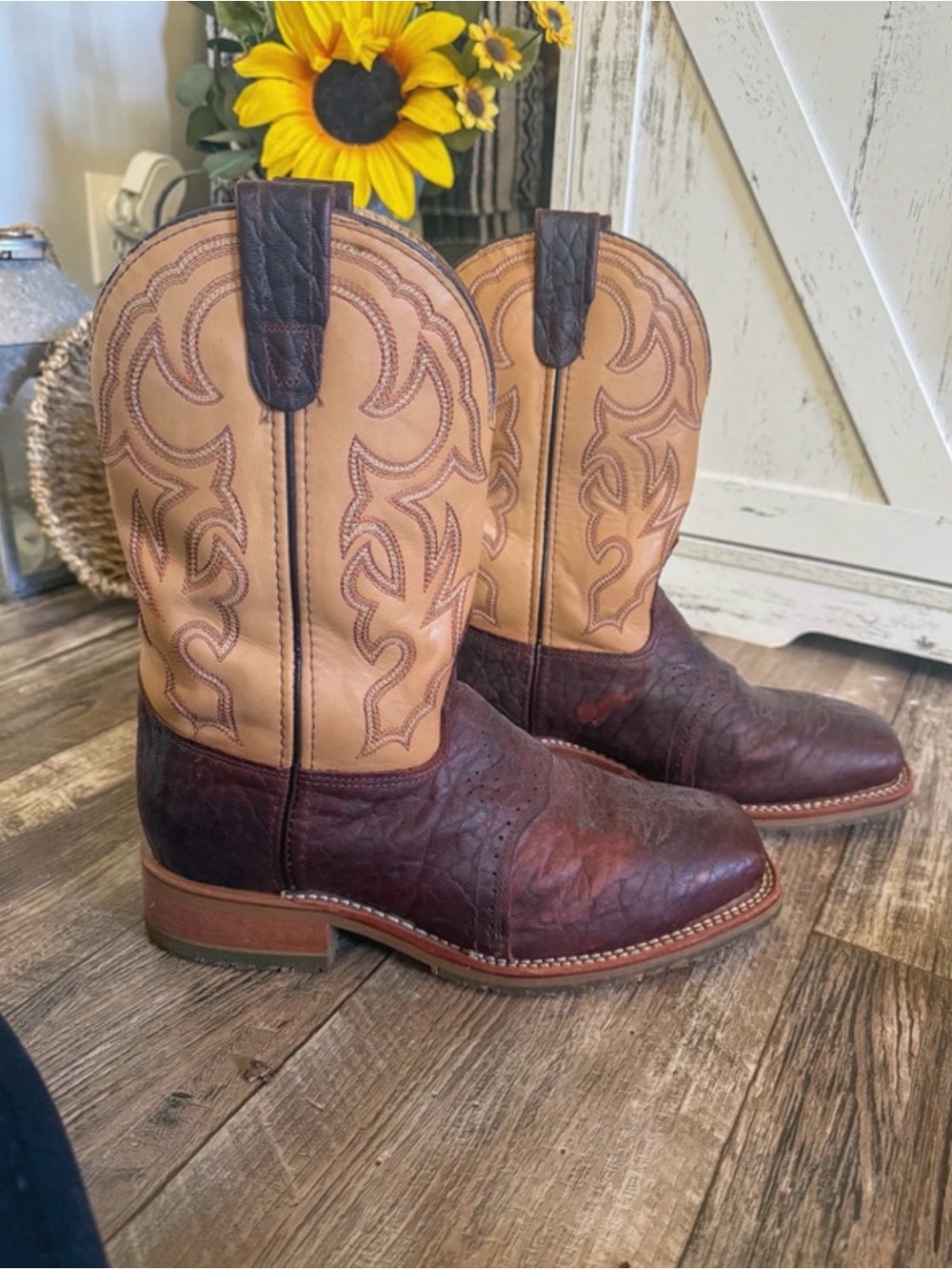 Double H Steel Toe Work Western Boots size 9